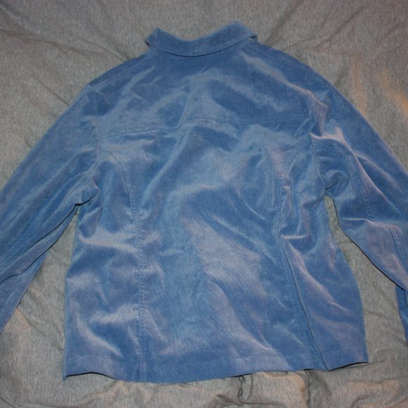 Blue, embroidery button down - Picture 3 of 4